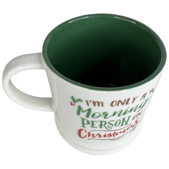 Threshold Im Only A Morning Person On Christmas Mug White Green Cup Target Home - Picture 6 of 7